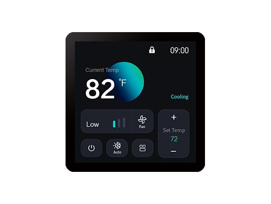 Thermostat intelligent à écran tactile couleur