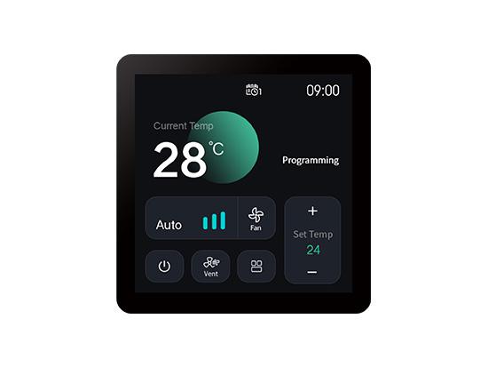 Thermostat intelligent à écran tactile couleur
